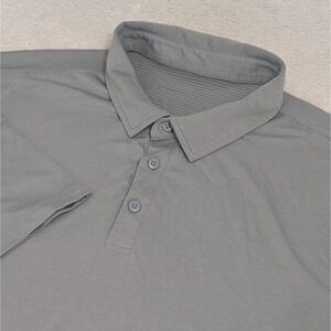 Lululemon Evolution Polo Shirt Mens XL Gray/Blue Stretch Performance